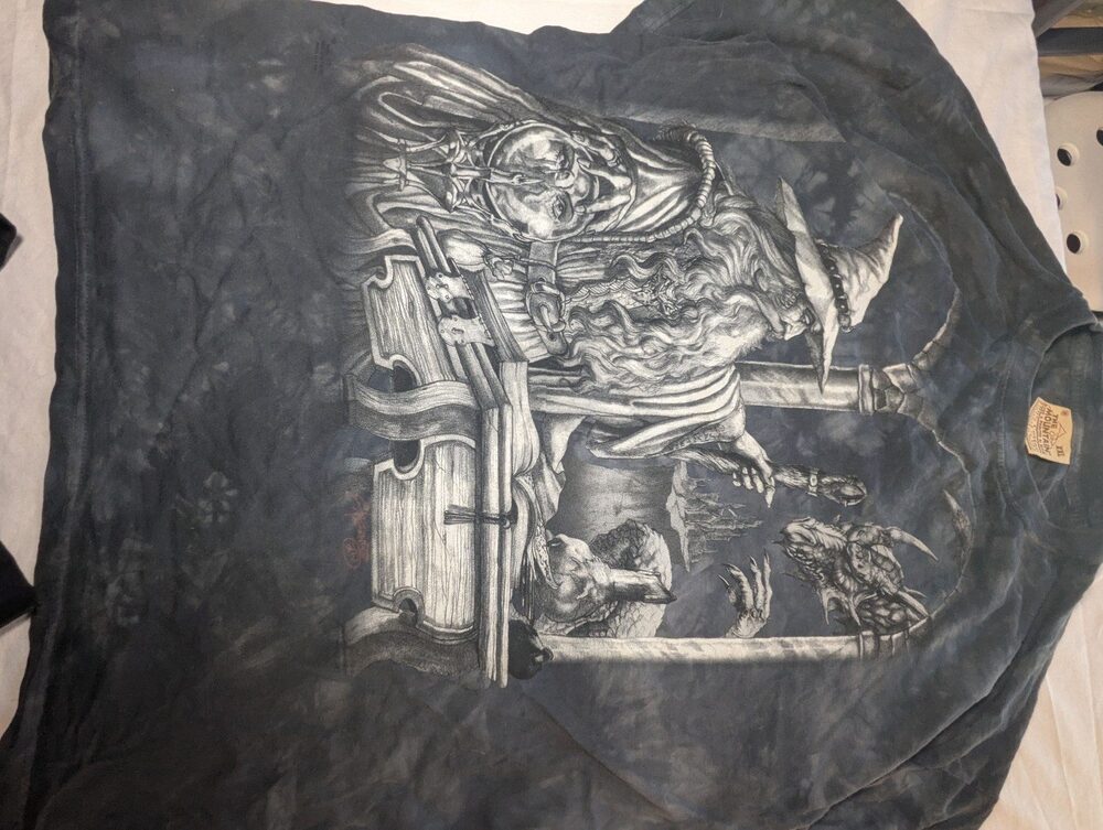 The Mountain Black & Grey Dragon Wizard Graphic T-Shirt XXL